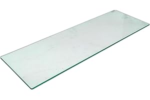 My Shopfittings Clear Heavy Duty Tempered Glass Shelf Toughened Glass Shelves Panel Storage Sheet Shelving Display Bathroom Shelves 50 PLUS SIZES (50CM X 20CM OR (20 X 8) INCH)