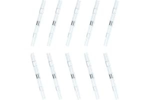 JOYELEC 100 Pièces 26-24AWG(0.25mm²-0.34mm²） Connecteur Bout à Bout de Fil Thermorétractable Electrique Etanche，Cosses Electriques à Sertir Thermorétractables (100 Pièces Blanc En sacs)