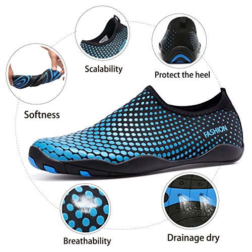 Sixspace Unisex Strandschuhe Aquaschuhe Schwimmschuhe Badeschuhe Wasserschuhe Surfschuhe mit Rutschfeste Sohlen für Damen Herren Kinder - 3