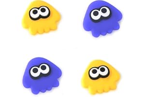 TIKOdirect Cute Thumb Grip Caps Compatible with Nintendo Switch Joy-con/OLED/Switch Lite, Kawaii Joystick Cap Grip 4PCS Soft Silicone Protective Ergonomic Button Cover, Octopus Yellow
