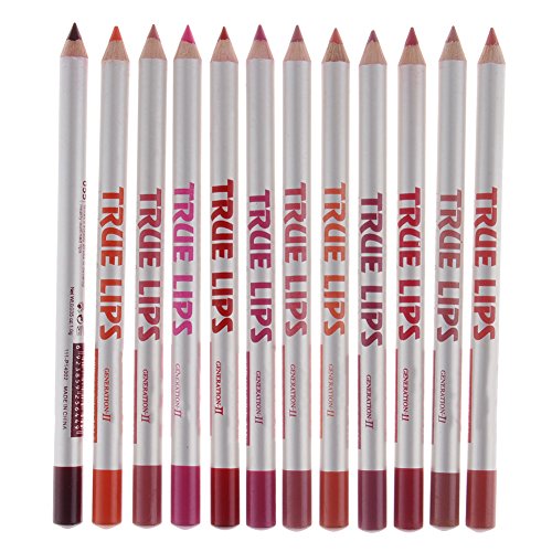 12 Colors/Set Multifunktions Eyeliner & Lipliner & Pencil Set Wasserdicht Lip Liner Set Lidschatten Stift Lidstrich Schönheit Makeup Set Molie