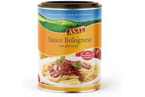 Asal Sauce Bolognese 450 g für 2,25 Liter - die leckere fleischlose Alternative zu klassischen Hackfleischsoßen, vegan, ohne Geschmacksverstärker, nicht nur zu Pasta lecker, sondern auch zu Reisgerichten oder Aufläufen
