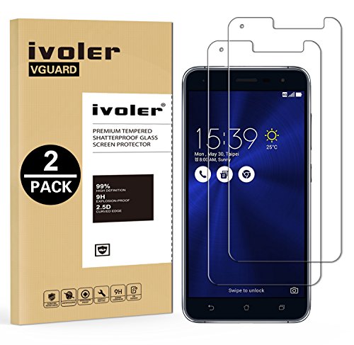  2 Unidades  Asus Zenfone 3 ZE520KL 5 2    Protector de Pantalla  iVoler  0 3mm Dureza 9H  Protector de Pantalla de Vidrio Templado Cristal Protector para Asus Zenfone 3 ZE520KL 5 2    -Dureza de Grado 9H  Espesor 0 30 mm  2 5D Round Edge- Ultra-trasparente   Anti-golpe   Ajuste Perfecto   No hay Burbujas - Garant  a Incondicional de 18 Meses