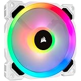 Corsair LL120, LL Series, 120mm Dual Light Loop RGB LED, PWM, à flux d'air élevé Ventilateur (Pack Individuel) - Blanc