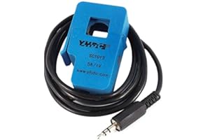 YHDC SCT013-005 5A/1V Capteur à Noyau divisé Transformateur de Courant Alternatif Non invasif 3,5 mm Bleu