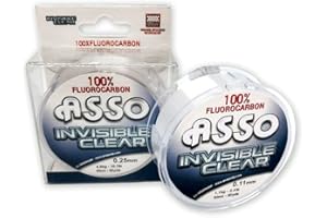 ASSO FISHING LINE Asso Invisible Clear - Fil de pêche fluorocarbone – 50 m