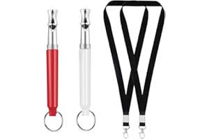 KYLOS 2 Pezzi Fischietti per Cani Con Cordino, Fischietto per Cani a Frequenza Regolabile, Fischietto Ultrasuoni Antiabbaio, Fischietto Professionale per Cani, Per Controllo Richiamo e Abbaiare