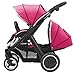 Babystyle Oyster Max 2 Tandem Pushchair - LIE FLAT - Black/Hot Pink - NEW 2015