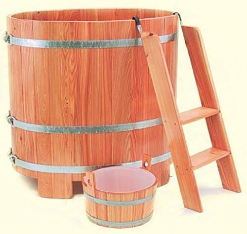 Saving Water Bucket Foot Bath Wood Including/Access Ladder Approximately 350 Litres