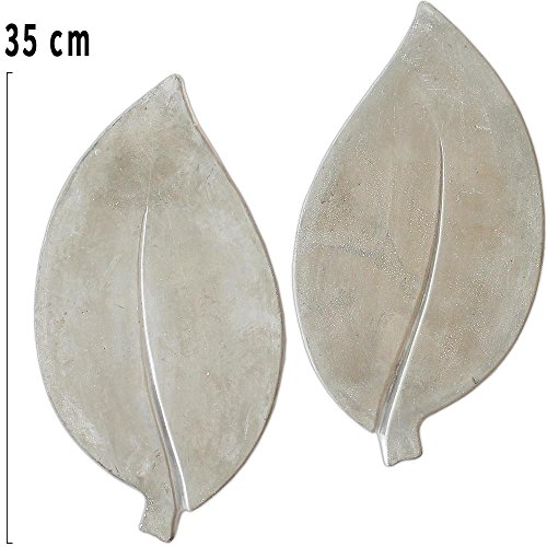 matches21 XXL Trittsteine große Blätter Blatt-Form 1 Paar (2 Stk.) Tritt-Steine Beton Garten 35x18 cm dekorative Tretsteine