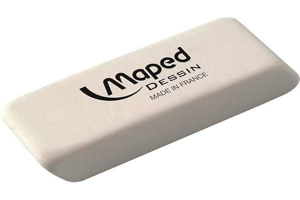 Maped Gomme Dessin, Format médium Blanc