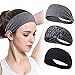 Produktbild LTLGHY Sport Stirnband, 3 Pack Elastisches Haarband Antirutsch Feuchtigkeitstransport Breites Stirnband Athletisches Schweißband Für Männer Und Frauen - Fit Für Runing, Yoga, Radfahren, Basketball