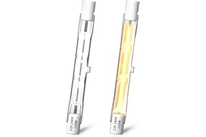 Klarlight 120W R7s Bombilla Halógena 78mm, J78 Bombilla Lineal Halógena Regulable Blanco Cálido 2800K, Foco Reflector de Doble Extremo 1885LM para Lámpara de Techo, Paisaje, Trabajo (Paquete de 2)