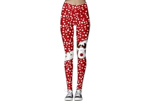 Imbry Women's Christmas Costume Leggings Workout Running Tights Yoga Pants
