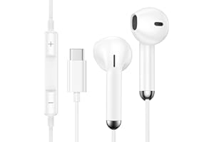AILKIN Kopfhörer mit Kabel USB C für Samsmung Galaxy S25 Ultra S24 FE S23 S22 S21 A17 5G A16 A15 A56 A55 A36, In-Ear Kopfhörer USB C Ohrhörer Headset mit Mikrofon für iPhone 17 Air 16 Pro 15, Google Pixel 10