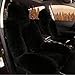 Produktbild U QLL Wolle Auto Sitz Bezug Luxus Innen Dick Universal KFZ-Kissen Winter Pure Soft Kissen Winter New Plüsch Auto-Sitzbezug für Automarke Dekoration im Winter warm, black