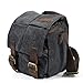 Produktbild HKANG® Kamera Umhängetasche Canvas Umhängetasche Unisex Wasserdicht Diebstahlsicherung Feuchtigkeitsfest Crossbody Reiserucksack Spiegelreflexkamera 1 Objektiv,Gray