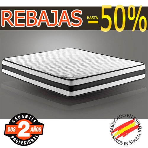 COLCHÓN LIQUIDACIÓN VISCOELASTICO 23CM SILVER EDITION EXTRA-CONFORT-ÚLTIMAS UNIDADES. DISPONIBLE EN TODAS LAS MEDIDAS (160X200)