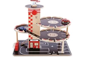 Hape Garage in Legno | Rampa per auto con 4 piani di parcheggio