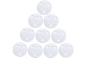 KERDEJAR 10X Power Kid Socket Cover Baby Child Protector Guard Mains Point Plug Bear New White