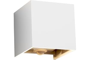 ‎KLIGHTEN Klighten 12W LED Wandleuchte Wandlampe mit Bewegungsmelder Einstellbar Abstrahlwinkel Wasserdichte IP 65 LED Wandbeleuchtung Warmweiß [Weiß]