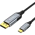 CableCreation 3.3Ft Usb C To Displayport Cable 4K@60Hz,2K@165Hz,2K@144Hz,Usb Type C To Dp Cable Thunderbolt 3 Compatible With Macbook Pro/Air,Imac,Ipad Pro 2020,Xps,Galaxy S22 Ultra/S20/S10,,Gray