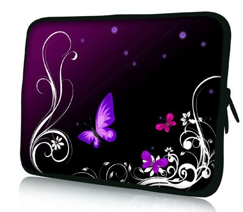PEDEA Design Schutzh  lle Notebook Tasche bis 17 3 Zoll  43 9cm   Purple Butterfly