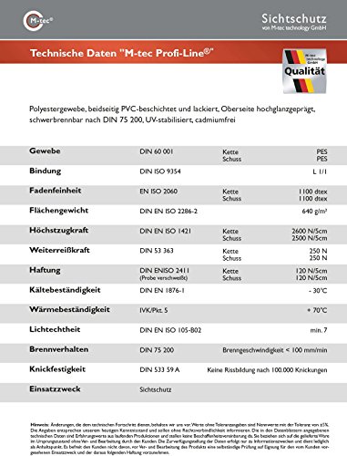 M-tec Profi-line ® PVC Sichtschutzstreifen ✔ Sonderangebot !!! Zaunbauerqualität ✔ 65m x 9,5cm ✔ weiß ✔ | Nach M-tec technology Rezeptur hergestellt | - 5