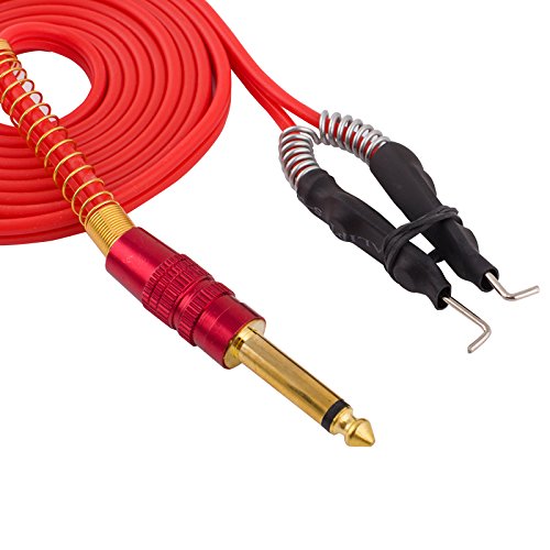 Chuse Tattoo Maschine Clip Cord AD-27 6FT Länge Edelstahl-Phono-Stecker Silikonkabel für Permanent Make-up-Sets - 2