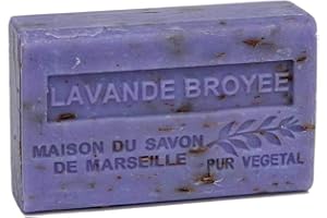 LA MAISON DU SAVON DE MARSEILLE véritable savon fleurs de lavande avec Beurre de Karité 125 g – Maison du Savon