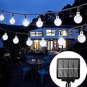Solar String Lights Garden, 22FT 30LED Solar String Lights Waterproof Crystal Ball LED Fairy Lights Outdoor/Indoor Solar Powered Lights, Decorative Lighting for Home, Garden, Party, Festival,Christmas