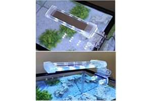 BPS BUENA PET SHOP BPS® Lámpara de Acuario LED Iluminación Luces para Plantas Luz Blanco y Azul 2 Modelos para Elegir 4W/8W (4W: 150 x 40 mm) BPS-6871