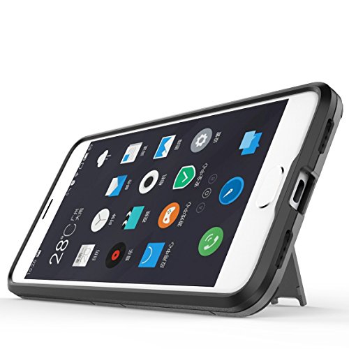 Qiaogle Tel  fono Case - Shock Proof PC Hibrida Stents Carcasa Cover para Meizu Pro 6  5 2 Pulgadas  - HK05   Silver