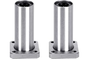 Ruimou 2 piezas LMK12UU alargan el modelo cuadrado lineal cojinete unidad deslizante buje (12 mm de diámetro interior) para máquina CNC, piezas de impresora 3D