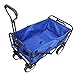 Produktbild Bollerwagen Handwagen Strandwagen faltbarer stabiler schwerlaster Klappwagen mit Transporttasche und Gummirad (blau)