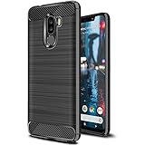 Ferilinso Cover Xiaomi Pocophone F1, custodia protettiva antiurto antiurto con armatura robusta, sottile e flessibile, con copertura in fibra di carbonio per Xiaomi Pocophone F1-Nero