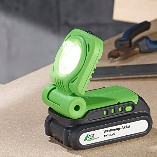 AGT Professional Akku-LED-Baulampe AW-18.bl, 300 lm, klappbar, 18 V (ohne Akku) - 4