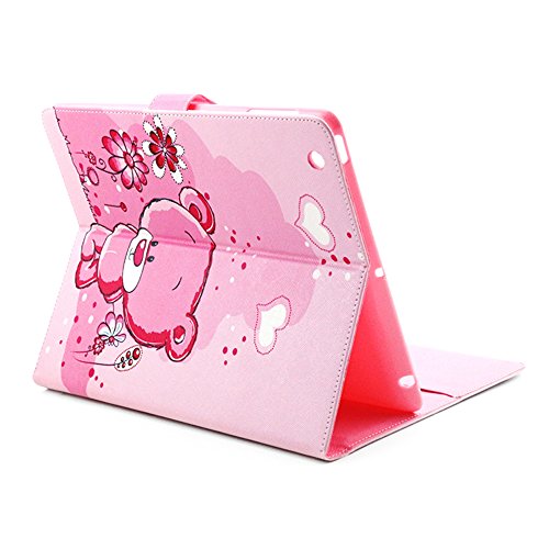 iPad 2 iPad 3 iPad 4 Hülle, Deenor Bear Pattern PU Leder Abdeckung Stand Flip Schutzhülle Hülle für Apple iPad 2 iPad 3 iPad 4. (Bear) - 5