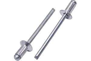 SKIR'CO Remaches de aluminio avellanados (500 piezas) 4.0 x 8 mm, mandril de acero, remaches
