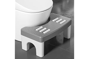 CEWROM Sgabello WC per adulti, sgabello da bagno, pieghevole, con ruote massaggianti, sgabello da bagno per gonfiore, stitichezza, sindrome dell'intestino irritabile