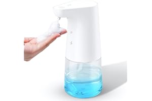 Automatyczny dozownik mydła piankowego z czujnikiem: LAOPAO dozownika mydła, IPX5 Wodoodporny, USB-C Ładowanie z czujnikiem Czujnik ruchu na podczerwień do kuchni i łazienki (X10 Biały)