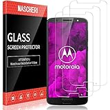 MASCHERI 3 Pack Screen Protector Compatible with Motorola Moto G6 Tempered Glass 9H Hardness Screen Protective Compatible wit