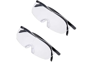 Angzhili 2 Pairs Big Vision Magnifying Glasses 160 Times Magnifying Eyewear