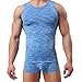 Produktbild CLOOMSport Top Herren Tank Top Herren Sexy Muscleshirt Atmungsaktive Unterstützung Sommer Bequeme Weste Fitness Herren Club Camo Basketball Männer Top Hemd Fitness Herren Beachwear (M, Himmelblau)