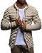 Produktbild LEIF NELSON Herren Hoodie Strickjacke Kapuzenpullover Jacke Hoody Sweatjacke Zipper Sweatshirt Longsleeve LN20724; Größe S, Beige