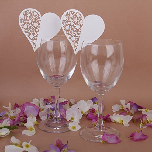 Gazechimp 50pcs Platzkarten Namensschild Tisch Karten Dekor Deco Hochzeit Geburtstage