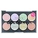 Technic 8 Colours Colour Fix Cream Corrector/Contour Palette + LyDia Black Foundation/Contour Makeup Brush + LyDia Mini Sponge Beauty Blender