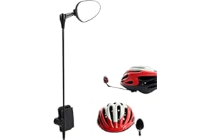 AYNEFY Bicycle Helmet Rear View Mirror - Adjustable Bike Mirror for Most Helmets