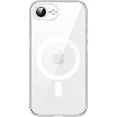 JETech Magnetic Case for iPhone 17e/16e, Transparent | Compatible with MagSafe, Bumper Case, Anti-Scratch Resistant, Clear Ba