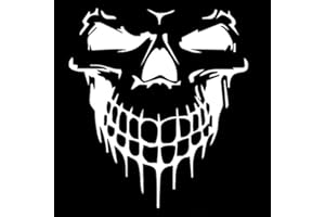 Horror Totenkopf Auto Dekorativer Aufkleber, Asudaro Totenkopf Motorhaube Aufkleber Auto Dekoration Tür Aufkleber Totenkopf Muster Haube Vinyl Aufkleber Totenkopf Autoaufkleber 59 * 53cm,Weiß